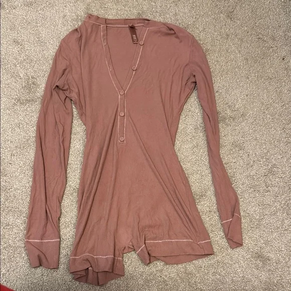 Skims soft lounge button up Henley - Picture 1 of 5